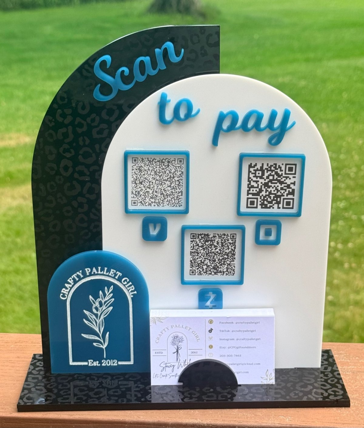 Personalized QR Code Sign Scan to Pay Acrylic Stand