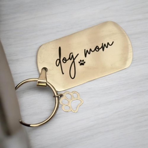 Dog Mom Custom Keychain 