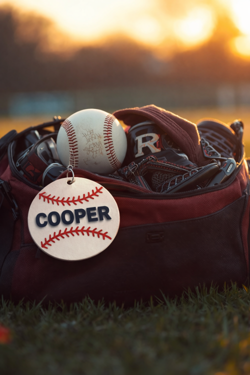 Personalized Baseball Bag Tag