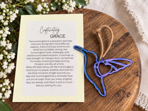 Hummingbird Story Card Ornament – A Little Hello from Heaven