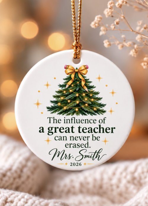 Personalized Teacher Christmas Ornament – 