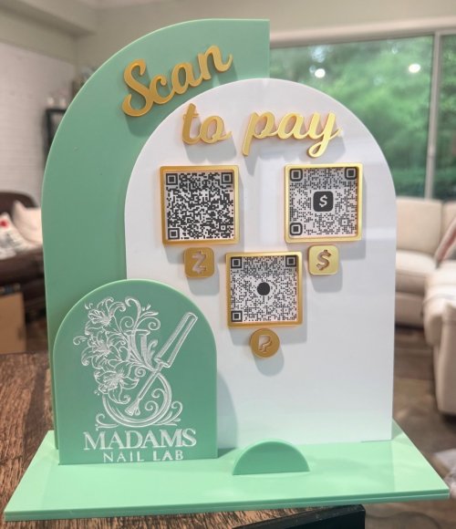 Personalized QR Code Sign Scan to Pay Acrylic Stand
