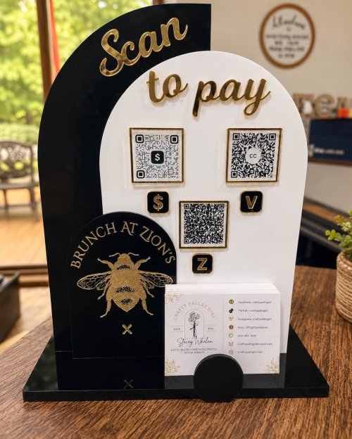 Personalized QR Code Sign Scan to Pay Acrylic Stand