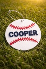 Personalized Baseball Bag Tag